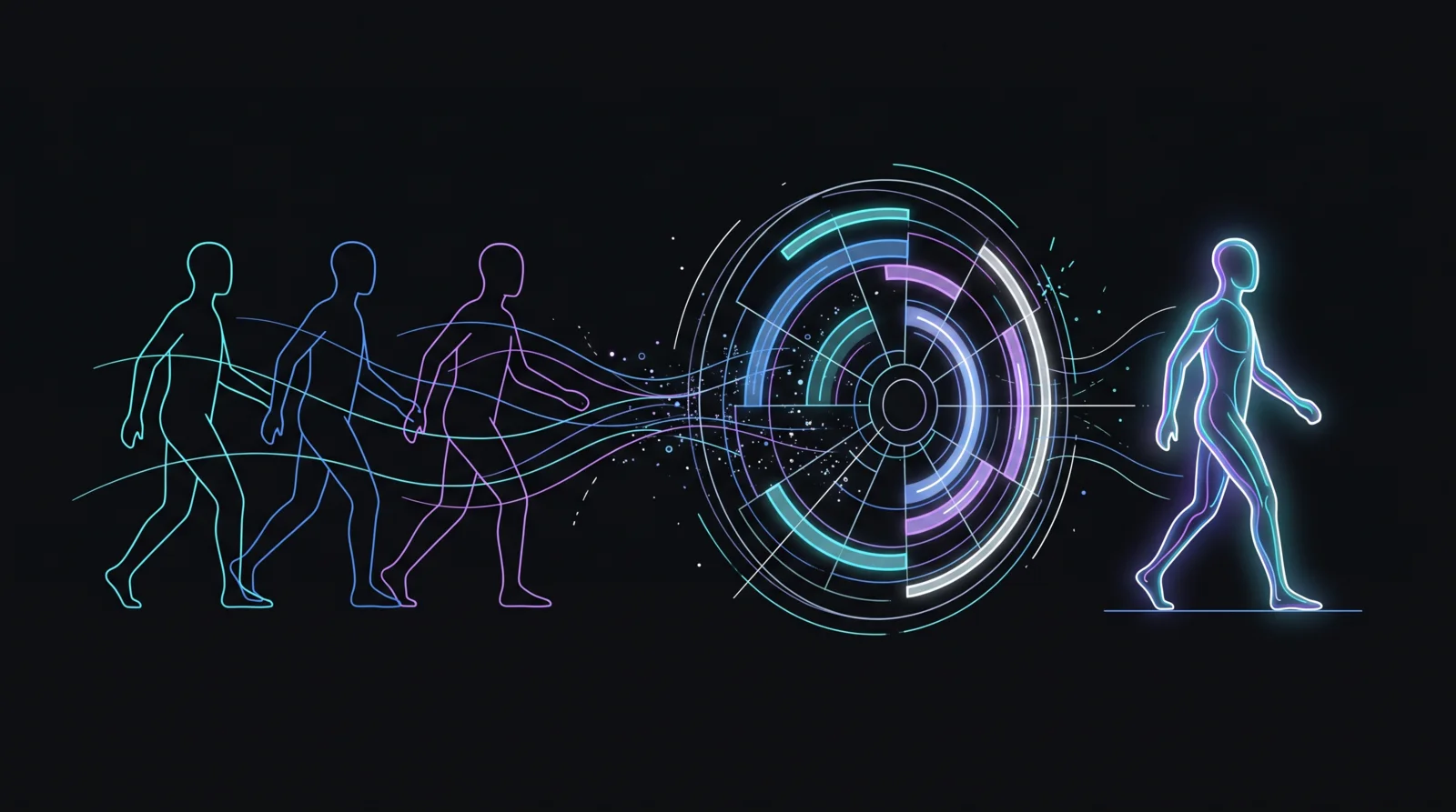 Several characters flow through a mixer wheel and come out as one new character